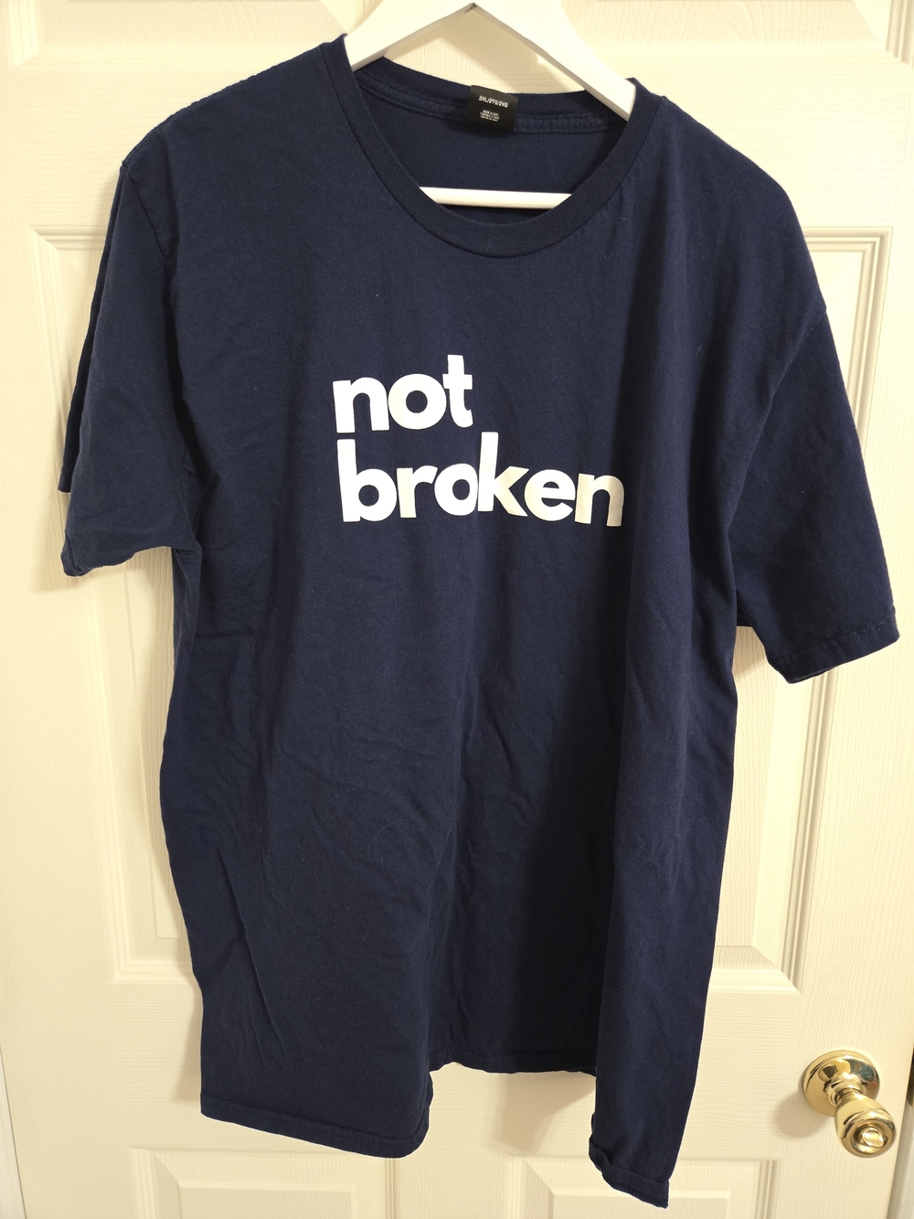 Not Broken Cotton Navy Graphic Tee Size 2XL